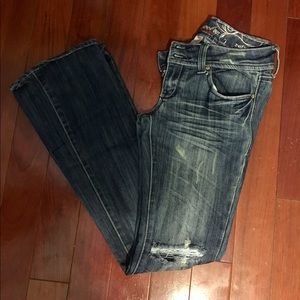 Charlotte Russe skinny bootcut distressed jean