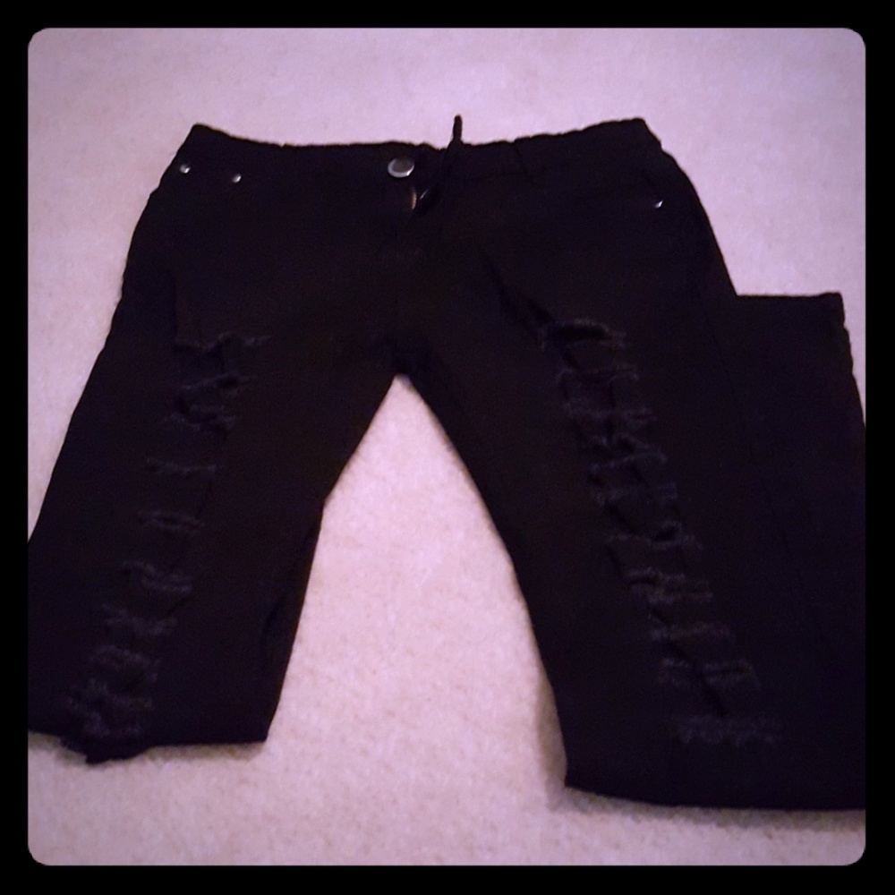 Ripped Jean leggings