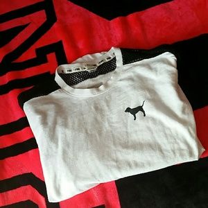 Victoria secret oversized shirt with mesh cut outs