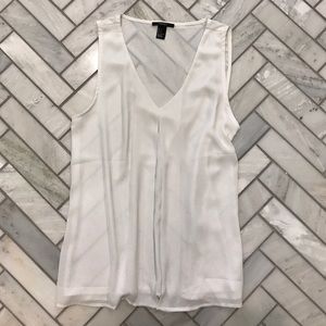 Forever 21 white silky shell.