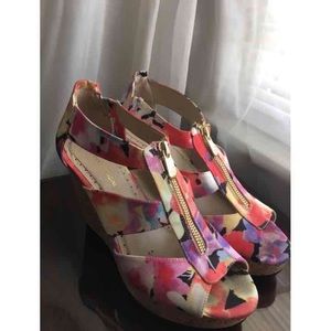 Adrienne Vittadini Floral Wedges