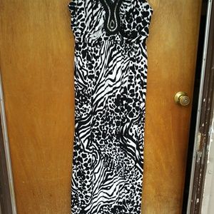 Maxi Dress with Embellished Neckline