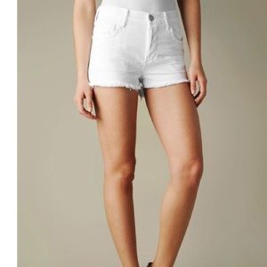 TRUE RELIGION Cadence High Rise White Shorts