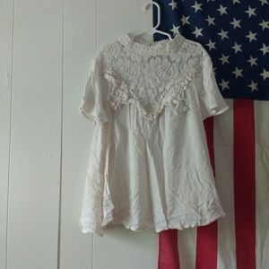 Pretty flowery white shirt