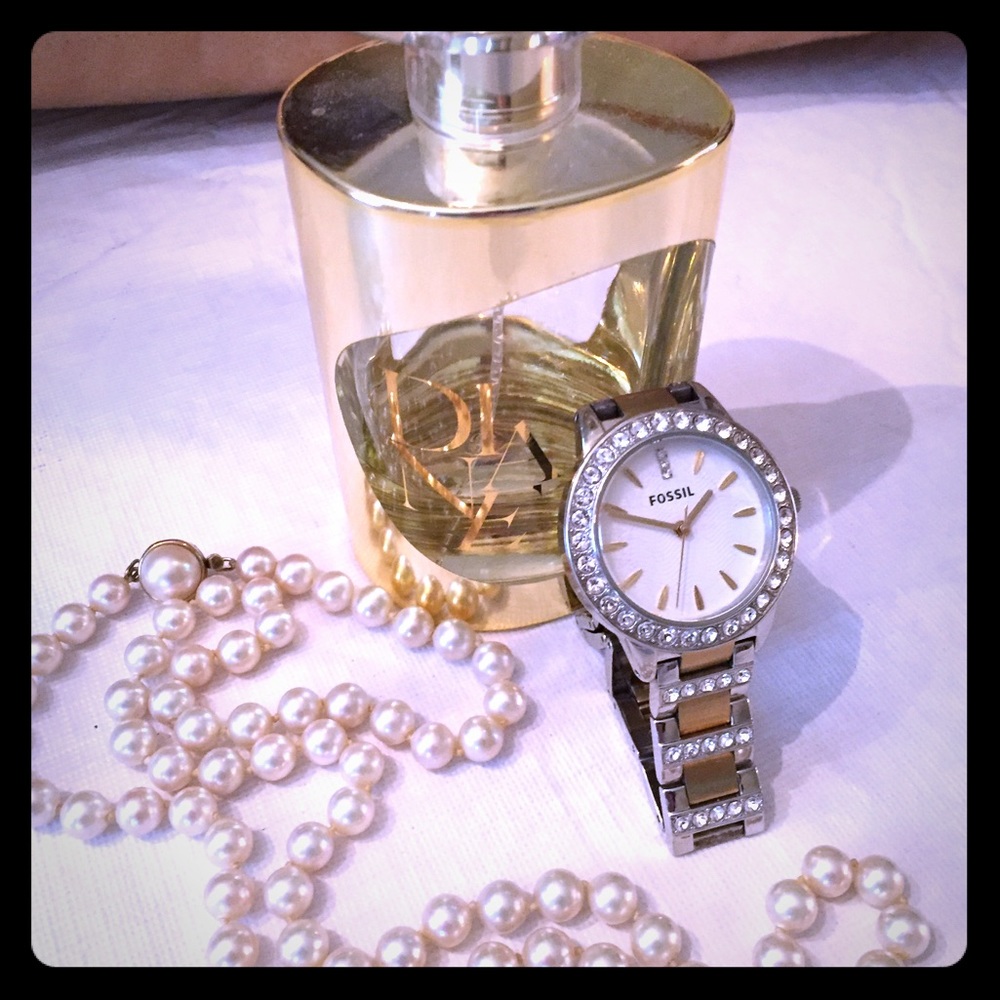 Two toned Fossil watch.