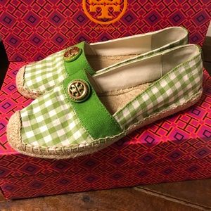 Tory Burch Gingham Espadrilles size 6