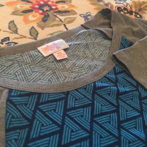 Lularoe Julia XS Midi Dress Blue Grey