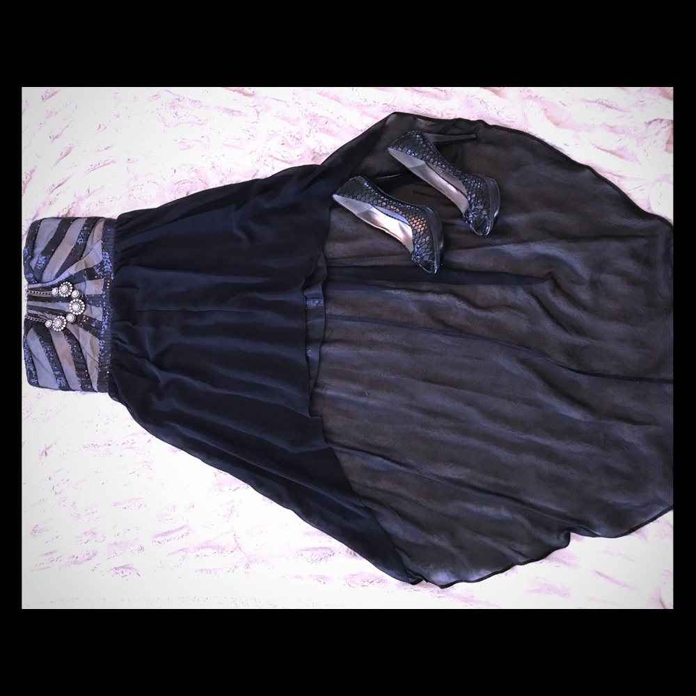 NWT High-Low Black Dress