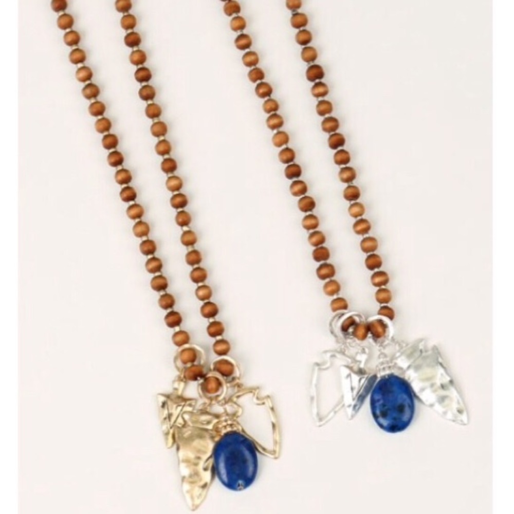 Set! Boho earrings and long necklace