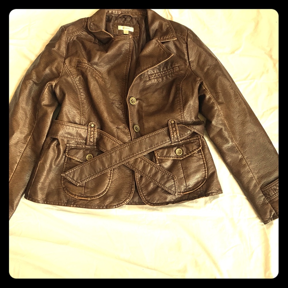 Faux leather jacket