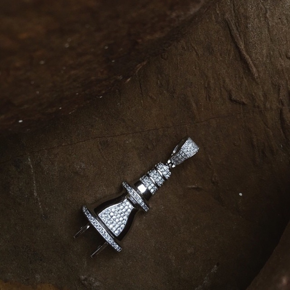 White Gold Plug Pendant