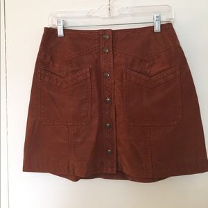 Suede Free People Skirt