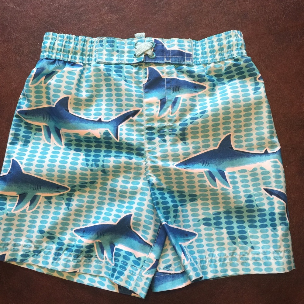 Shark swim trunks