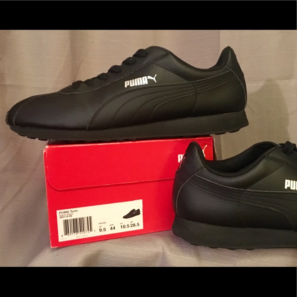 Puma Turin, Adult-Men's, Black-Black, US Size 10.5