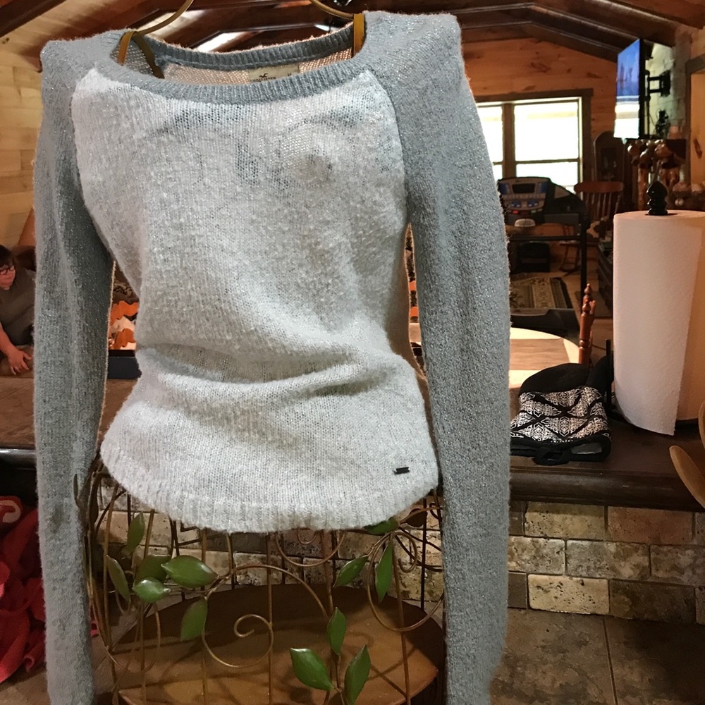 Hollister Lightweight Grey Sparkle Sweater
