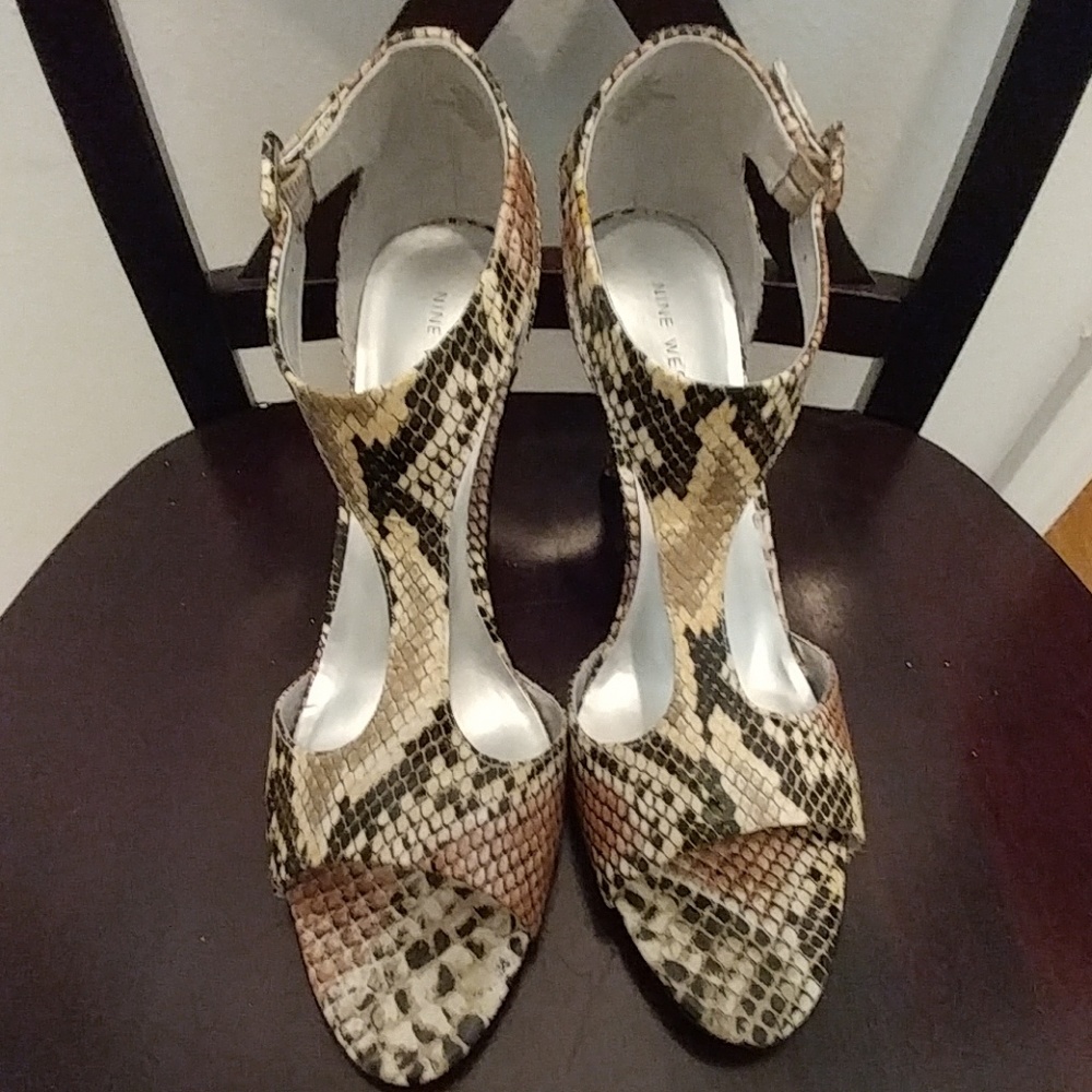 Python Look- T Strap Heels