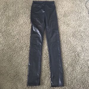 Leather look leggings