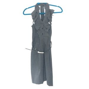 Express ruffled collar polka dot dress size 2