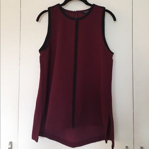 Burgundy Madewell tank blouse