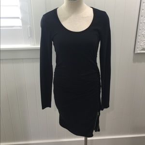 Splendid Brand ruched zipper dress