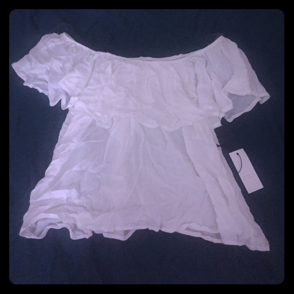 Dottie Couture!!    White off-the-shoulder Top