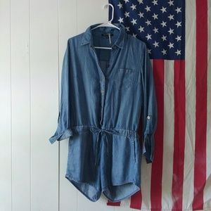 Cute denim romper