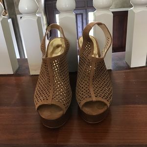 Coach open toe wedges