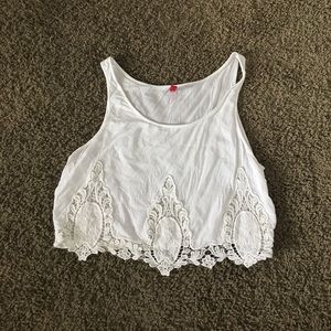 White lace tank