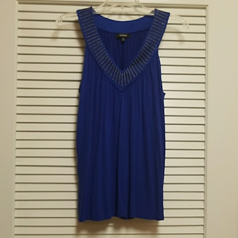 Blue studded tank