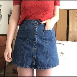 URBAN OUTFITTERS Denim Button-up Skirt