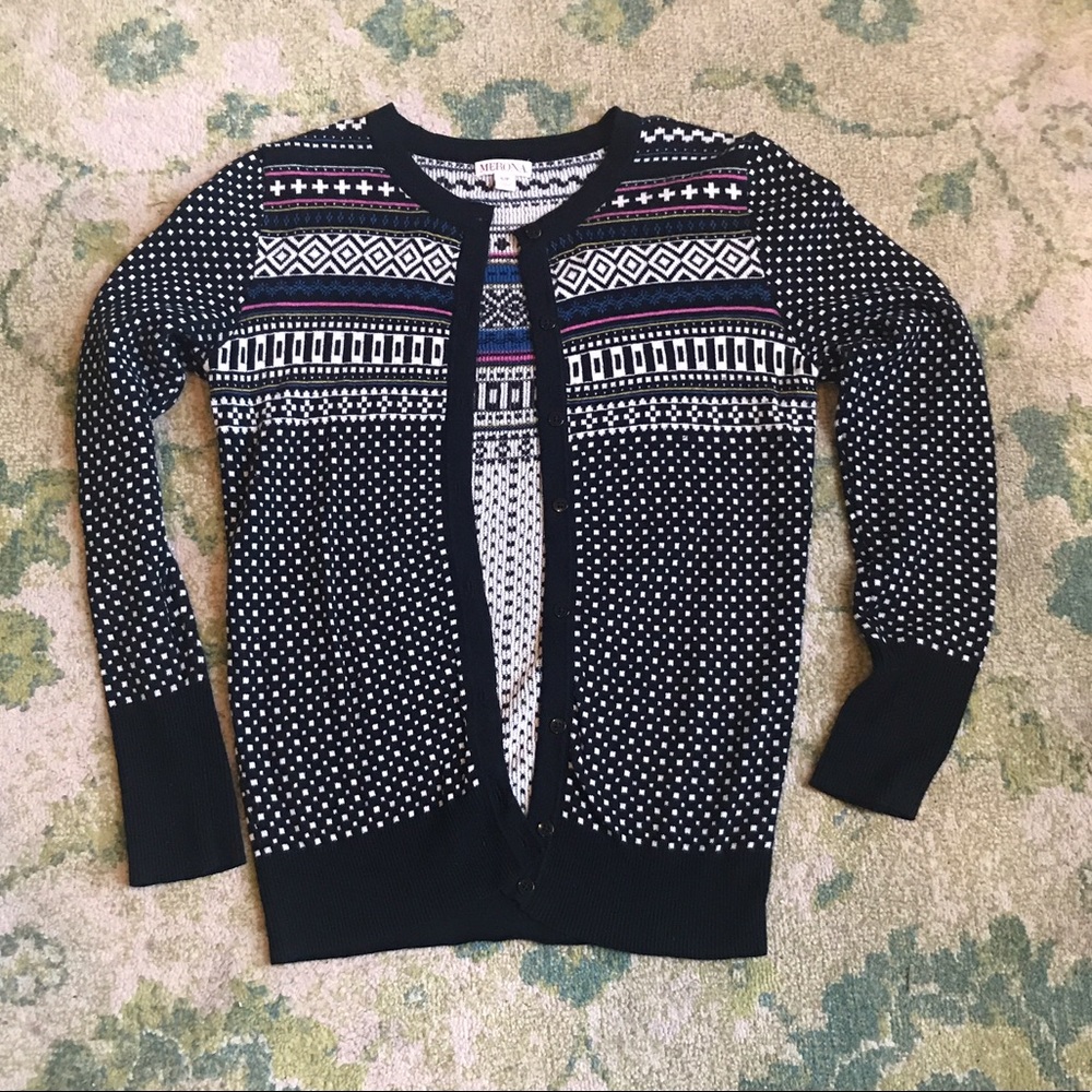 Colorful Fair Isle Cardigan