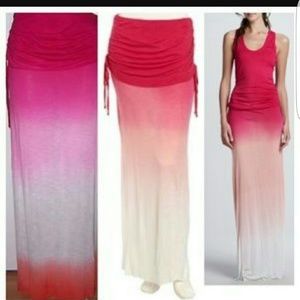 Pink ombre maxi skirt
