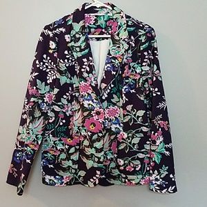 ISAAC MIZRAHI LIVE! Flower Print Blazer