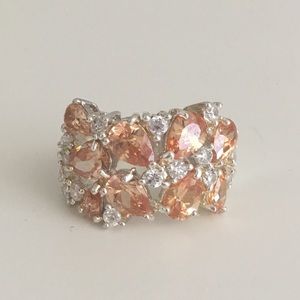 Gorgeous 925 silver and zircon crystals ring 💍