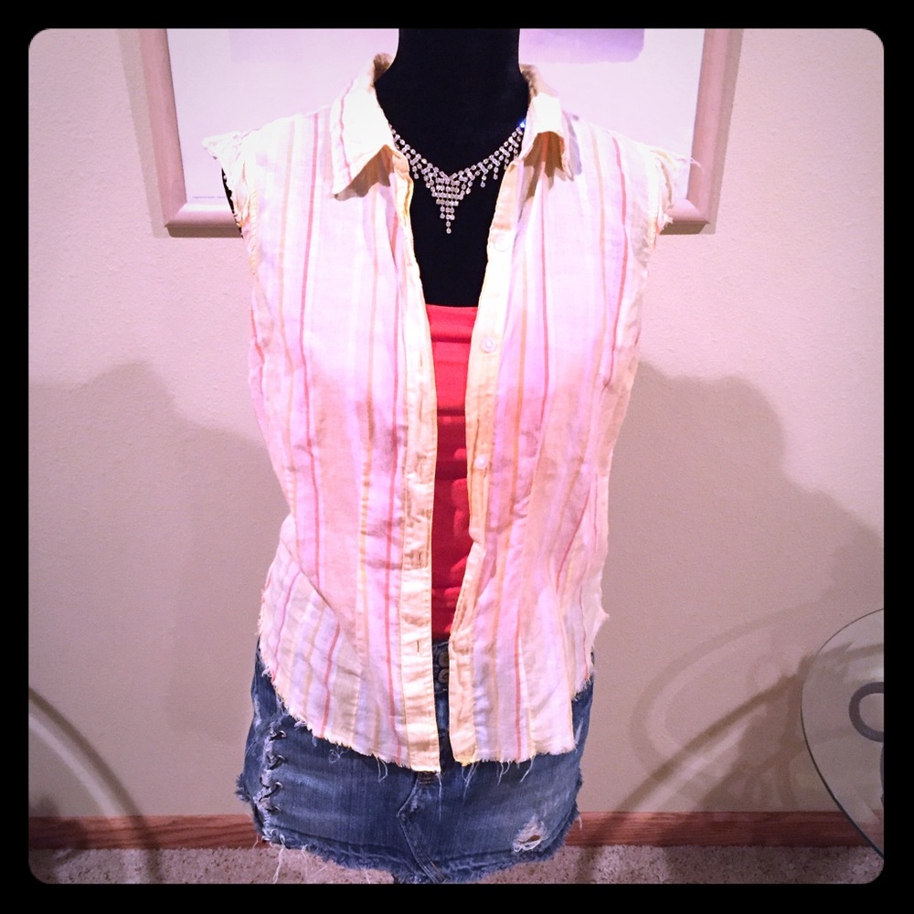 Button down/cover up top