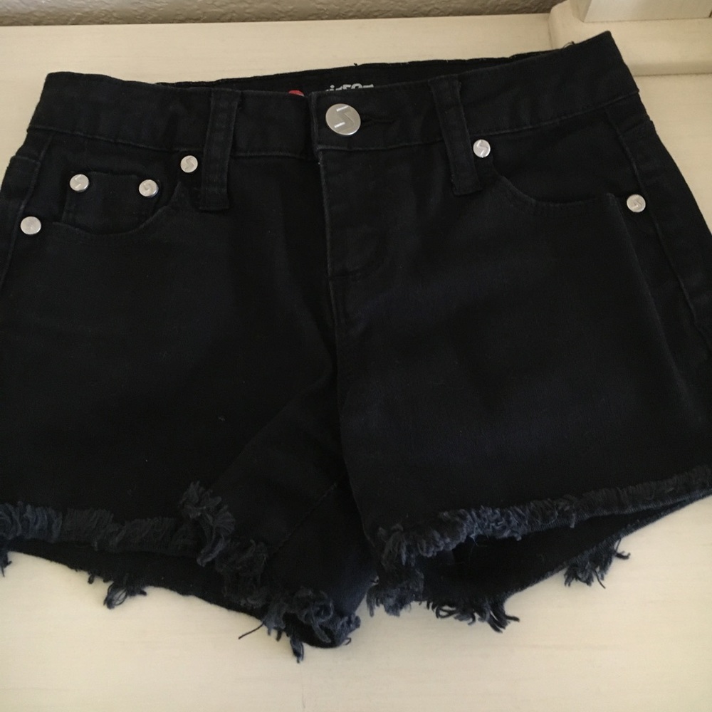 black shorts