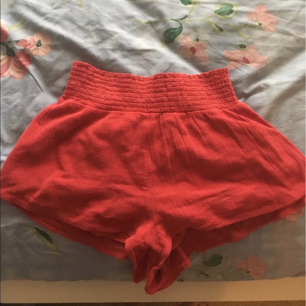 Billabong red flowy shorts