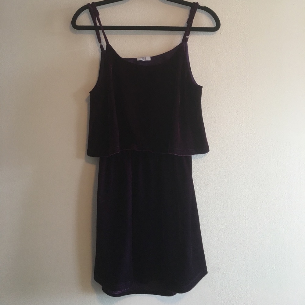 Purple velvet dress