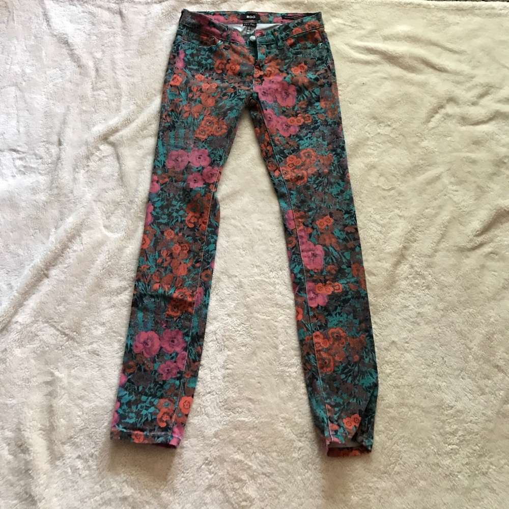 Floral Midrise Jeans