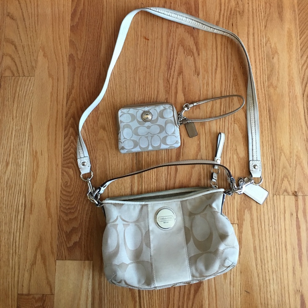 Coach cross body purse and wristlet bundle