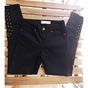 Zara Skinny Studded Ankle Jeans
