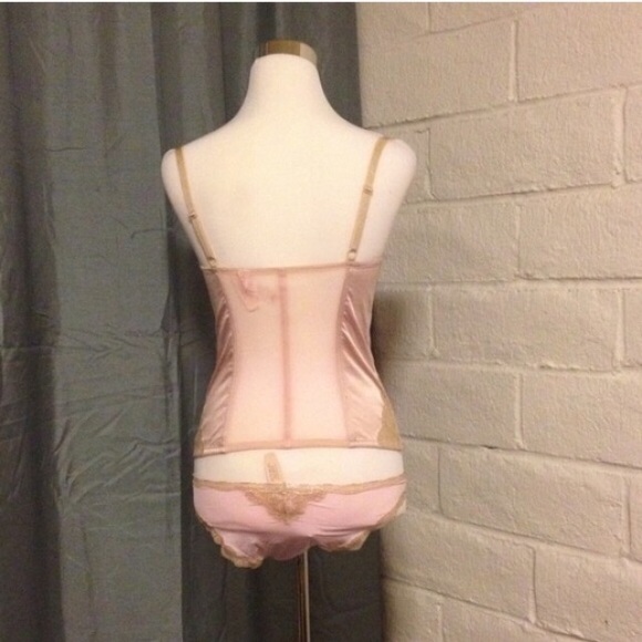 Pink and Gold Corset (add small Panty for $8) - Picture 3 of 4