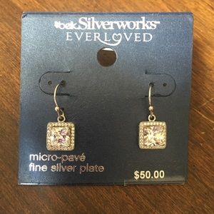 **NWT**- Sterling silver, cubic zirconia earrings