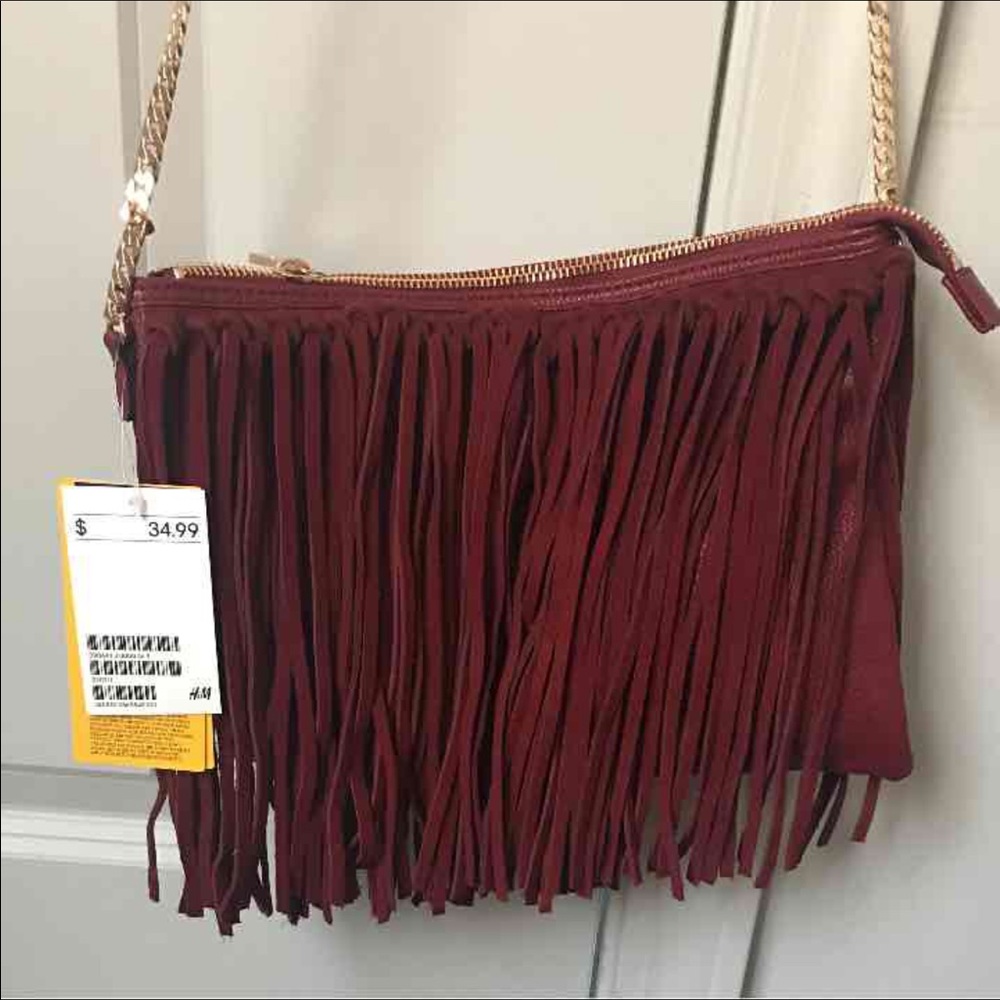 NWT H&M Fringe Messenger bag