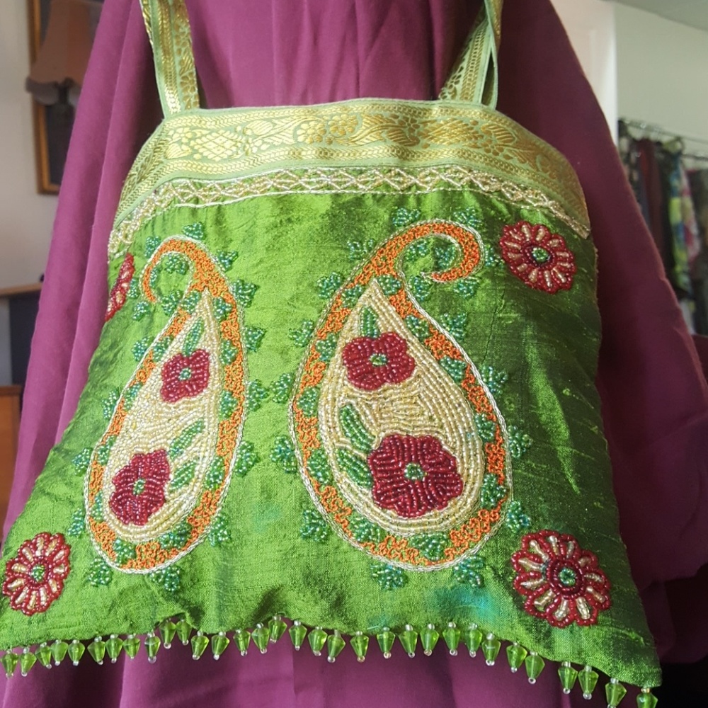Beaded boho chic bag