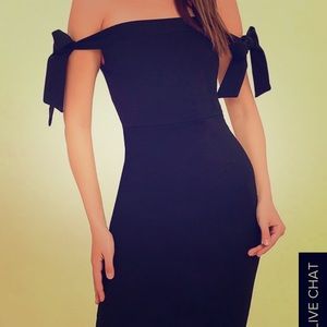 Black strapless dress never been worn
