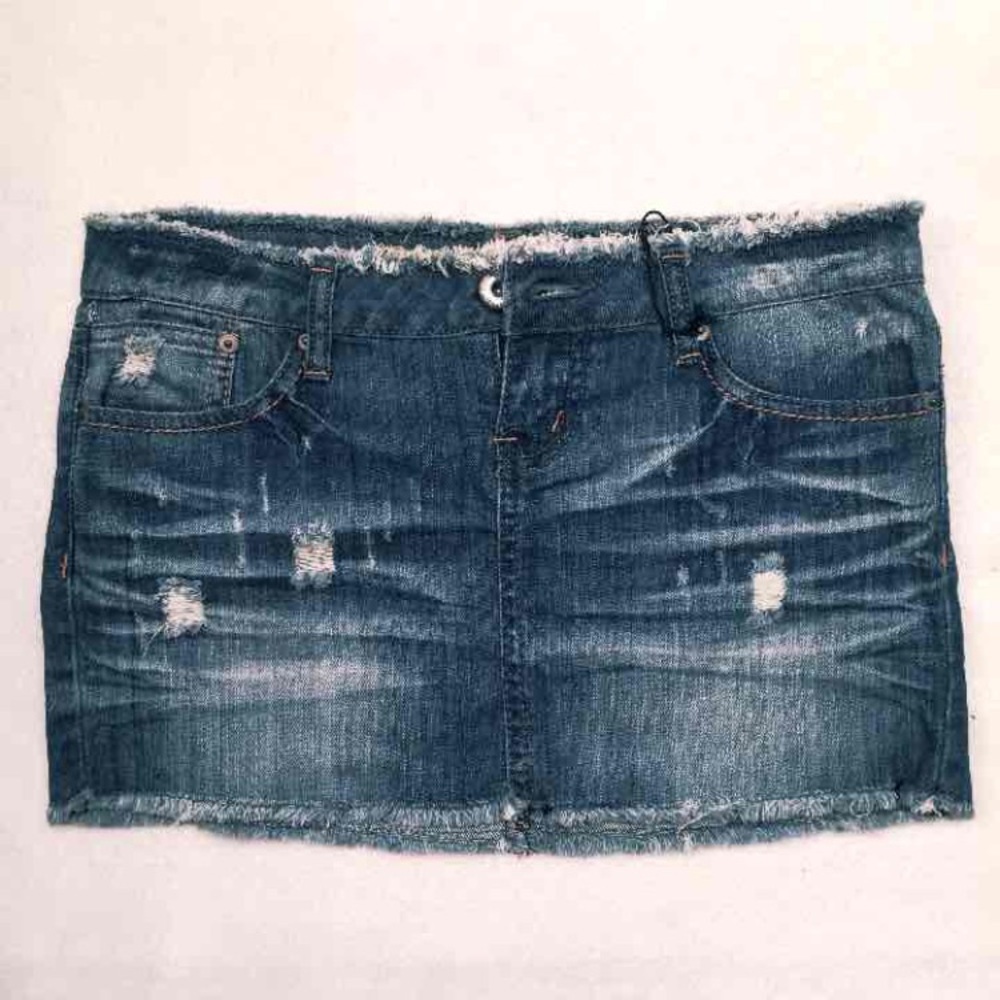 Blue Asphalt Mini Skirt
