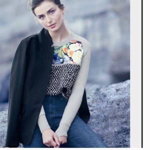 J.crew mixed media sweater