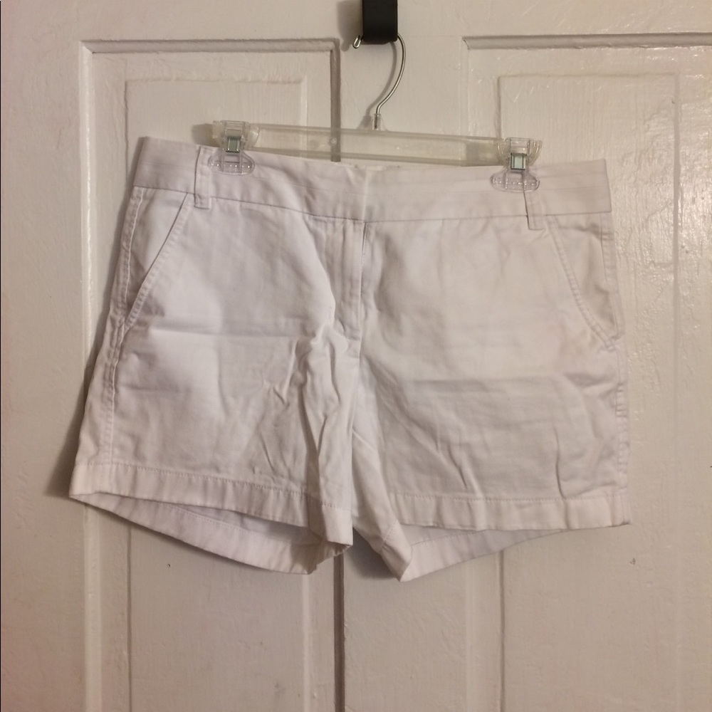 Solid white shorts