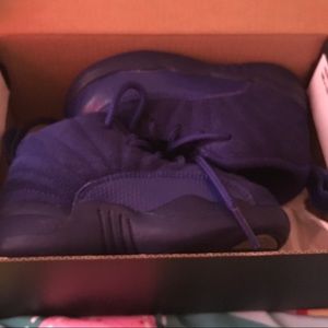 Blue Jordan 12's